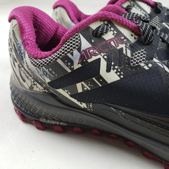 Saucony Peregrine 8 Running Shoe Womens 10.5 Black Vibram Trail Ice Snow Sneaker - Picture 8 of 13